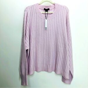 Sanctuary pink crop boxy sweater NWT